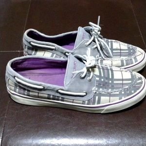 Sperry's plaid boat shoes